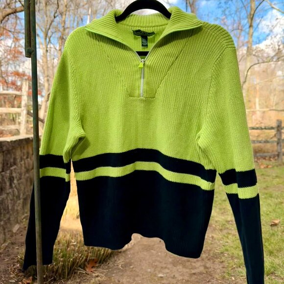 Vintage Ralph Lauren Funnel Neck Half-Zip Sweater - Picture 2 of 9